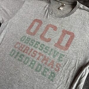 OCD Obsessive Christmas‎ Disorder Graphic T Shirt Size L